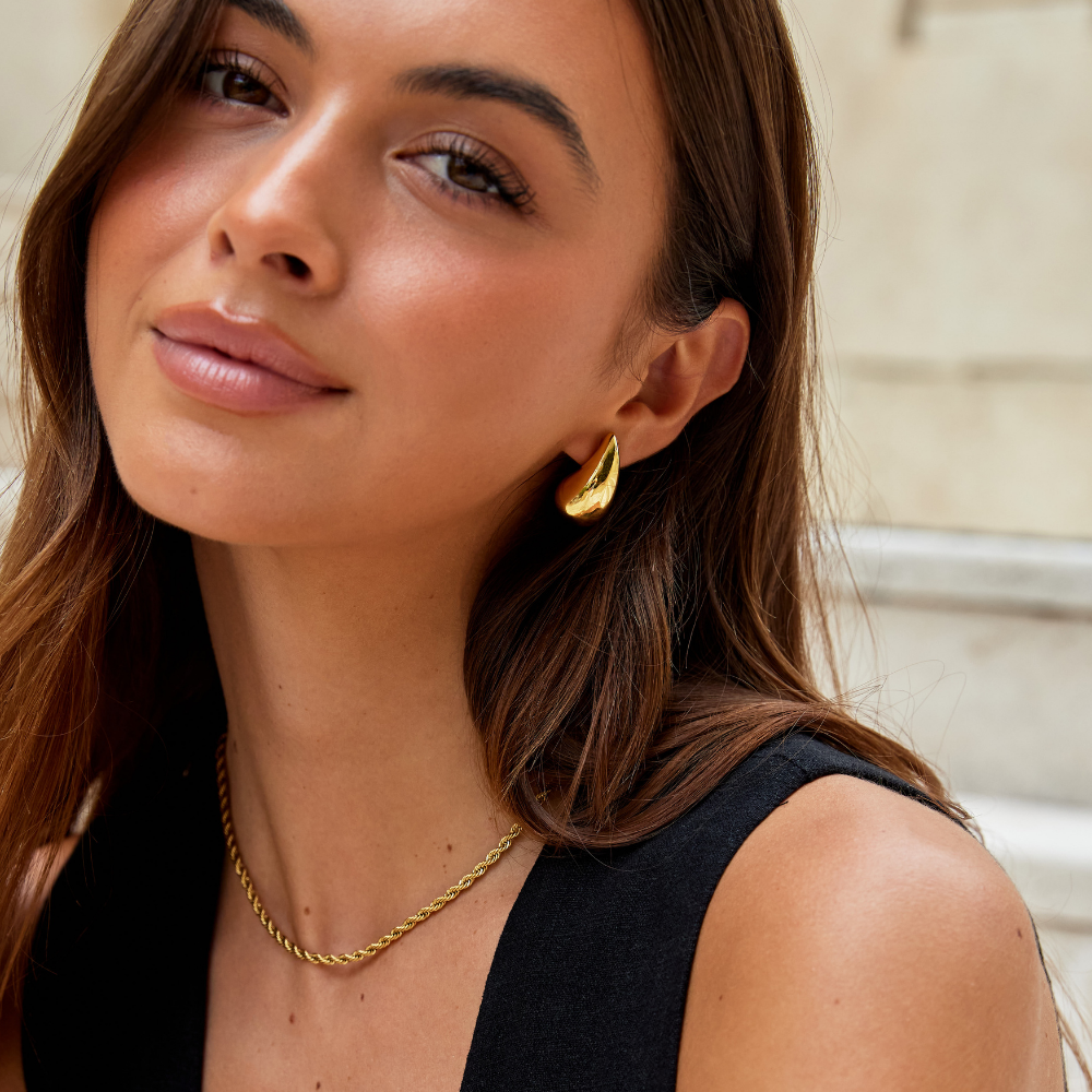 Gold Teardrop Earrings