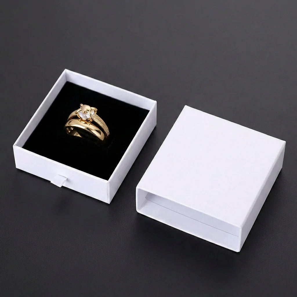Adjustable Heart Zircon Ring