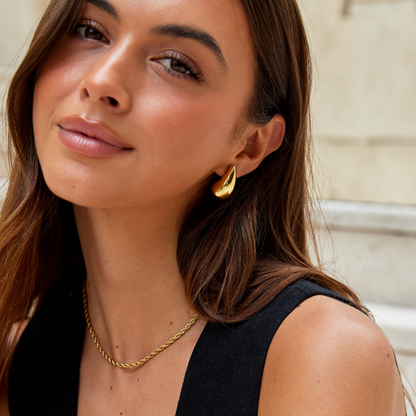Gold Teardrop Earrings