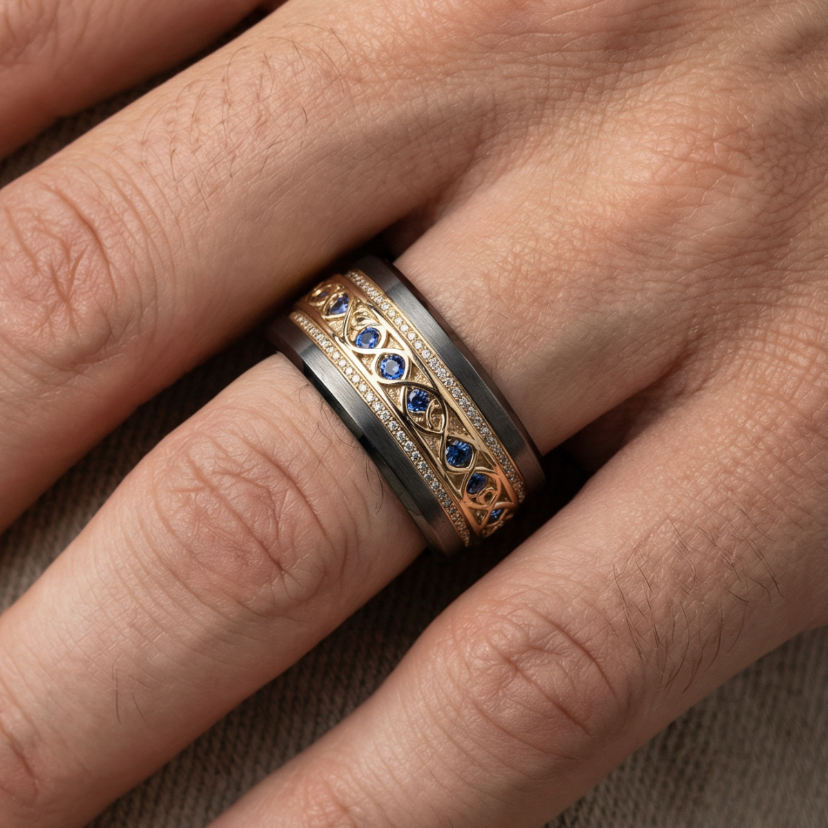 Golden Infinity Ring Vintage