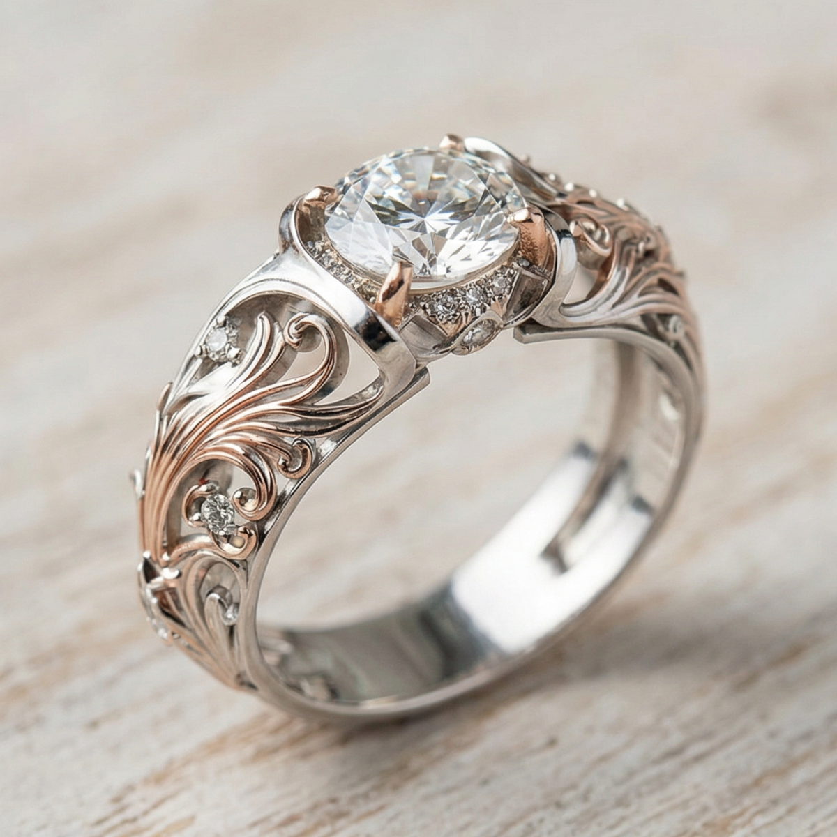 Exotic Crystal Silver Ring