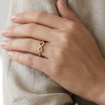 Infinity Gold Chain Ring