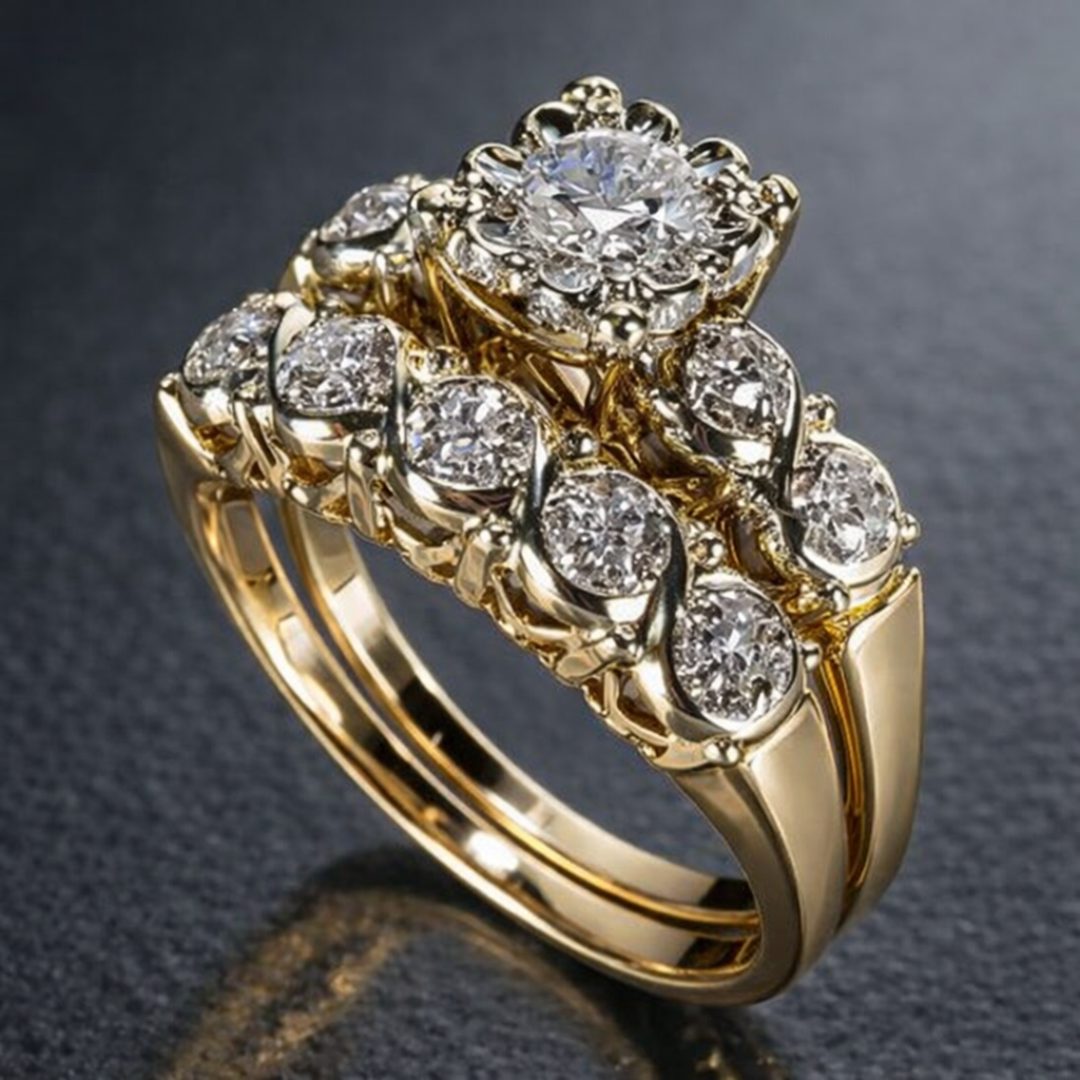 Vintage Sparkling Gold Ring