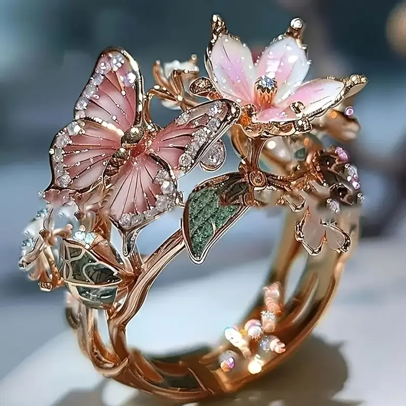 Nature Bright Butterfly Zirconia