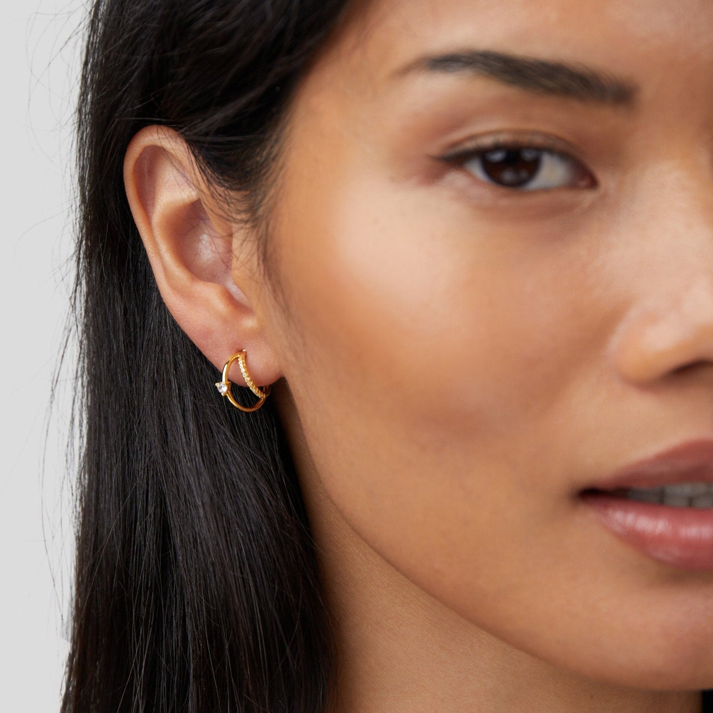 Crystal Gold Earrings