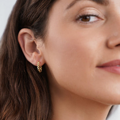 Gold Twist Earrings