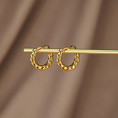 Gold Twist Earrings