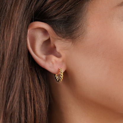 Gold Twist Earrings
