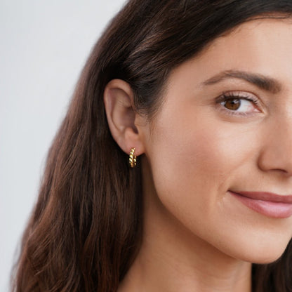 Gold Twist Earrings