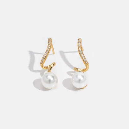 Pearl Wave Earrings