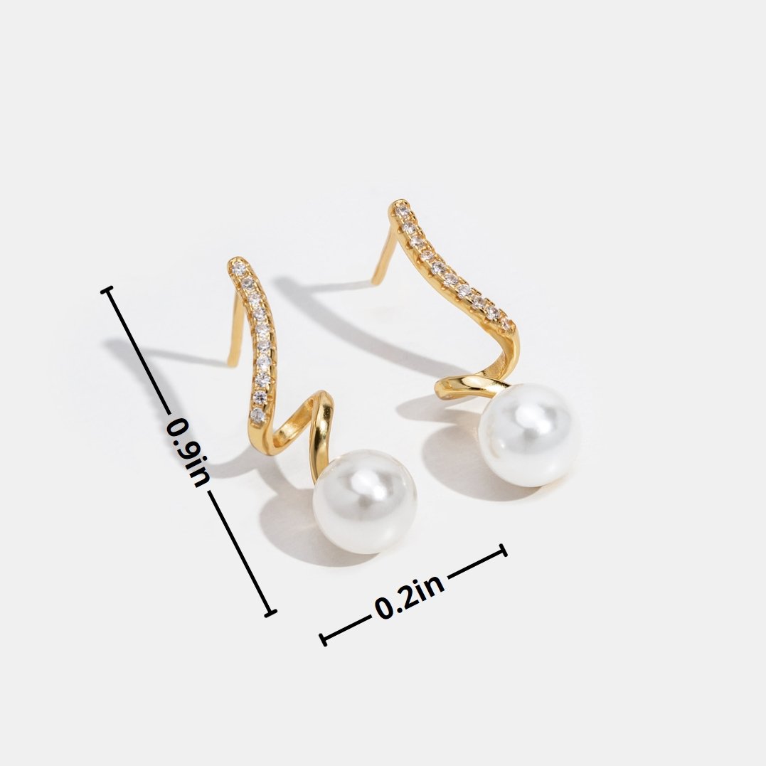 Pearl Wave Earrings