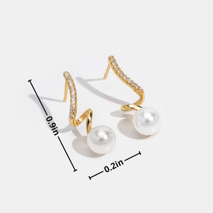 Pearl Wave Earrings