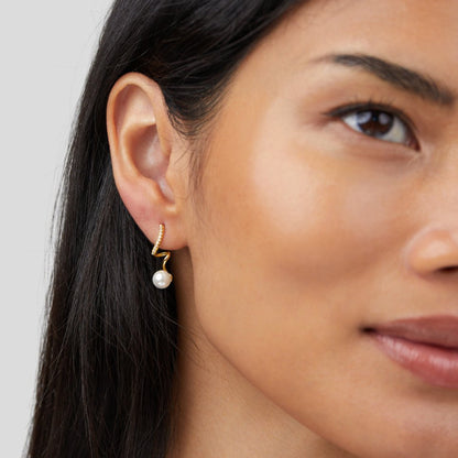 Pearl Wave Earrings